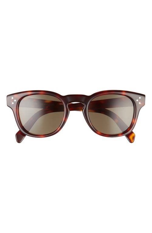 CELINE Bold 3 Dots 49mm Square Sunglasses in Blonde Havana /Green