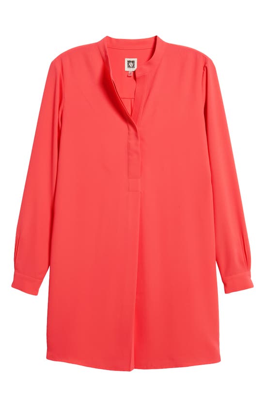 Shop Anne Klein Popover Tunic Top In Red Pear