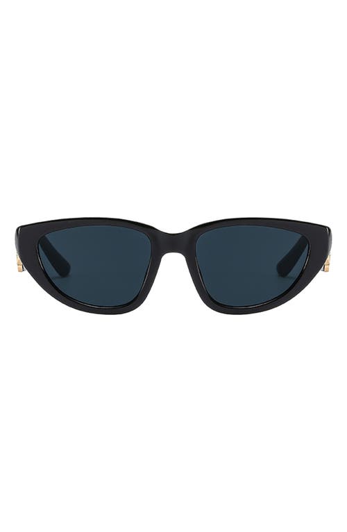 Brynn 56mm Polarized Cat Eye Sunglasses in Black