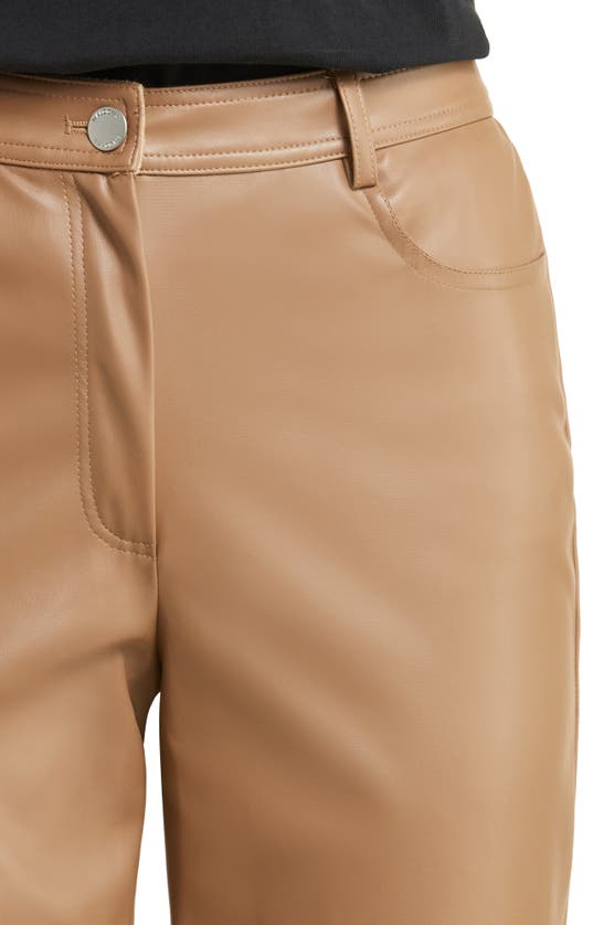 Halogen 5-pocket Faux Leather Pants In Deep Taupe