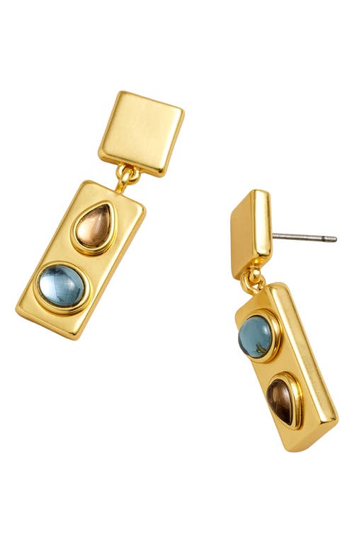 Madewell Stacked Stone Drop Earrings in Vintage Gold at Nordstrom