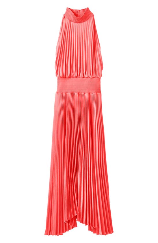 A.L.C RENZO PLEATED SLEEVELESS MIDI DRESS