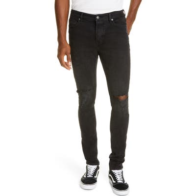 Ksubi Van Winkle Krow Krushed Skinny Jeans, Black