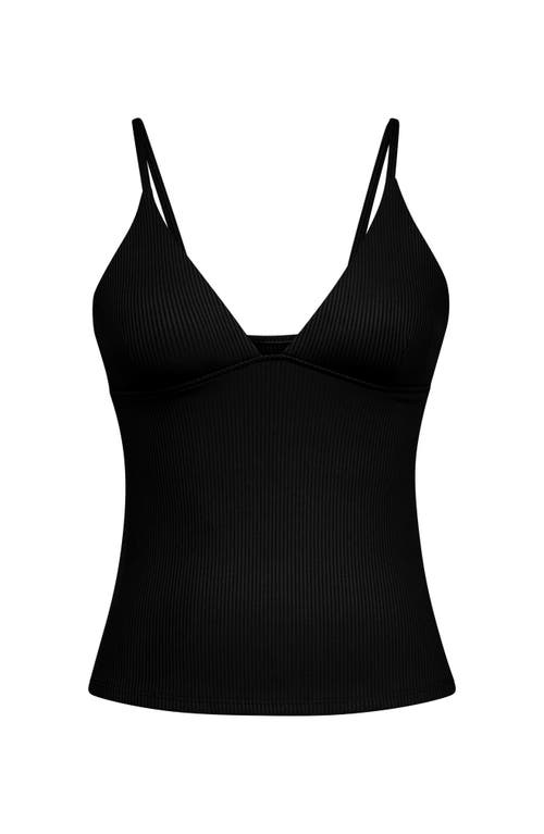 Shop Losano Renew Rib Tank In Black