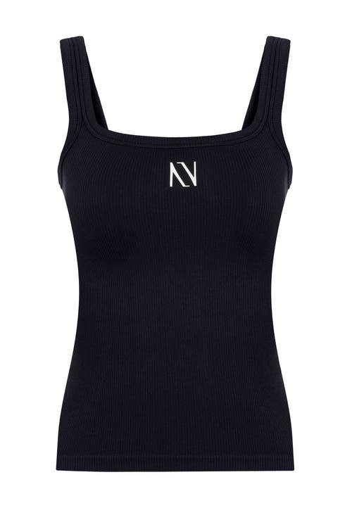 Nocturne Ribbed Wide Strap Top in at Nordstrom