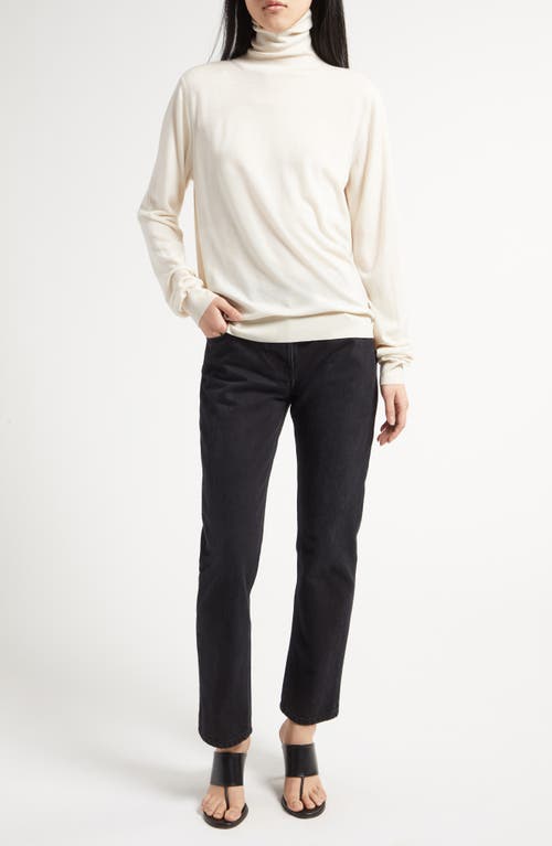 Shop The Row Heva Wool Turtleneck Sweater In Shell