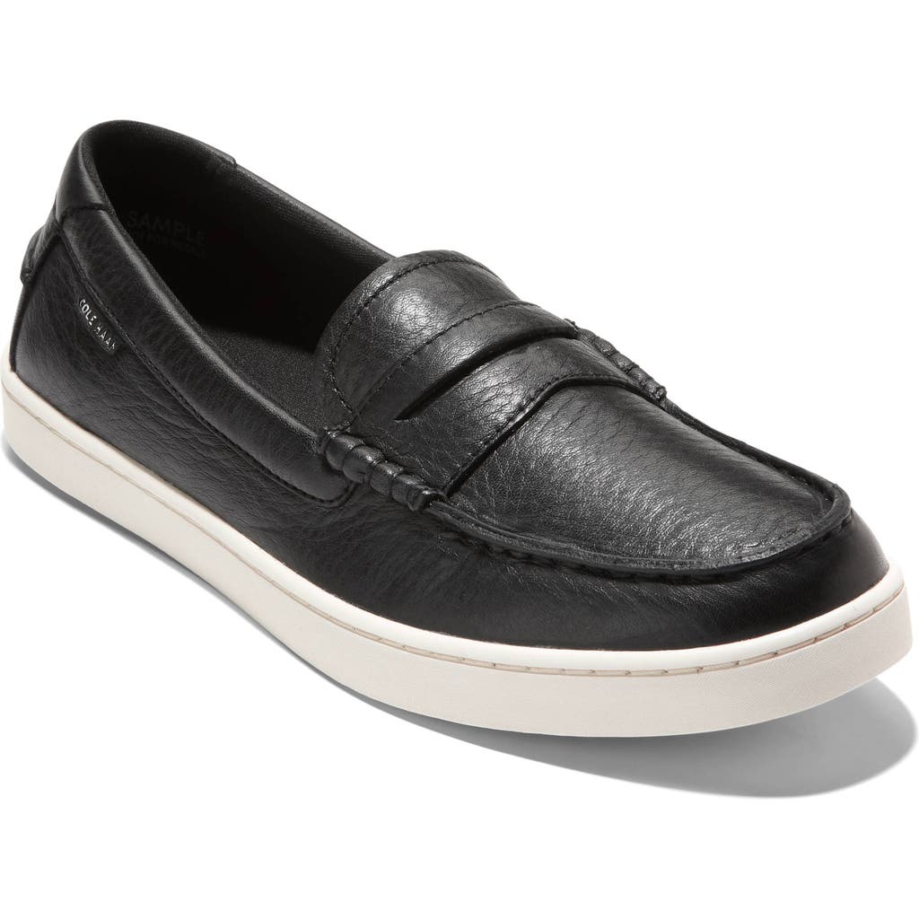 Cole Haan Nantucket Penny Loafer In Black Pebbled Leather