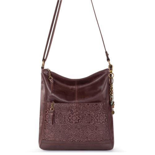 Shop The Sak Lucia Crossbody In Mahogany Tile Emboss