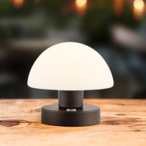 Jonathan Y Zoe Modern Minimalist Iron Rechargeable Integrated Portable Led Table Lamp In Oil Rubbed Bronze