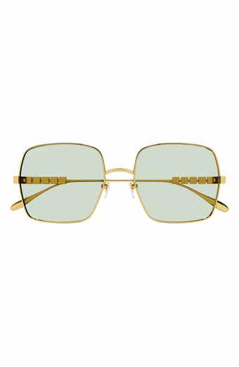 Gucci 63mm top open temple sunglasses