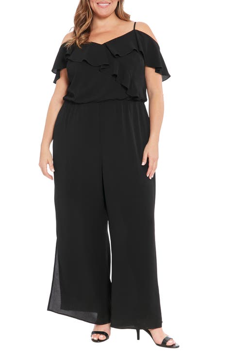 Cold Shoulder Jumpsuit (Plus)