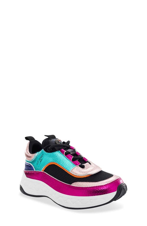 Shop Kurt Geiger London Kids' Mini Kensington Sneaker In Multi