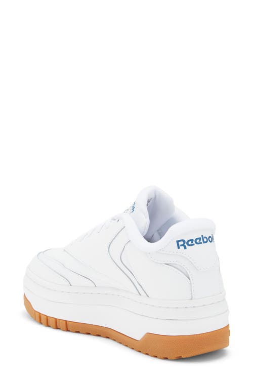Reebok Club C Extra Platform Sneaker In White/white/blue