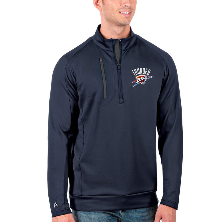 Shop Antigua Navy Oklahoma City Thunder Big & Tall Generation Quarter-zip Pullover Jacket