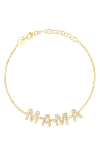 Sphera Milano Cz Mama Chain Bracelet In Gold