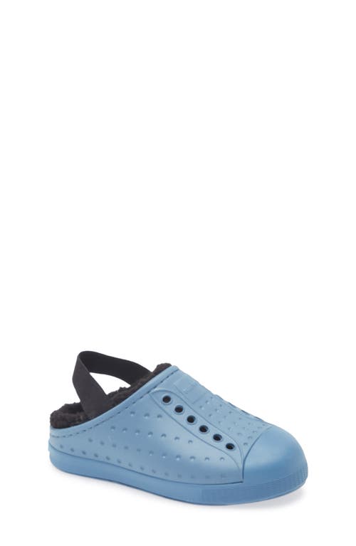 Native Shoes Jefferson Cozy Clog in Oasis Blue/Blue/Jiffy Black 