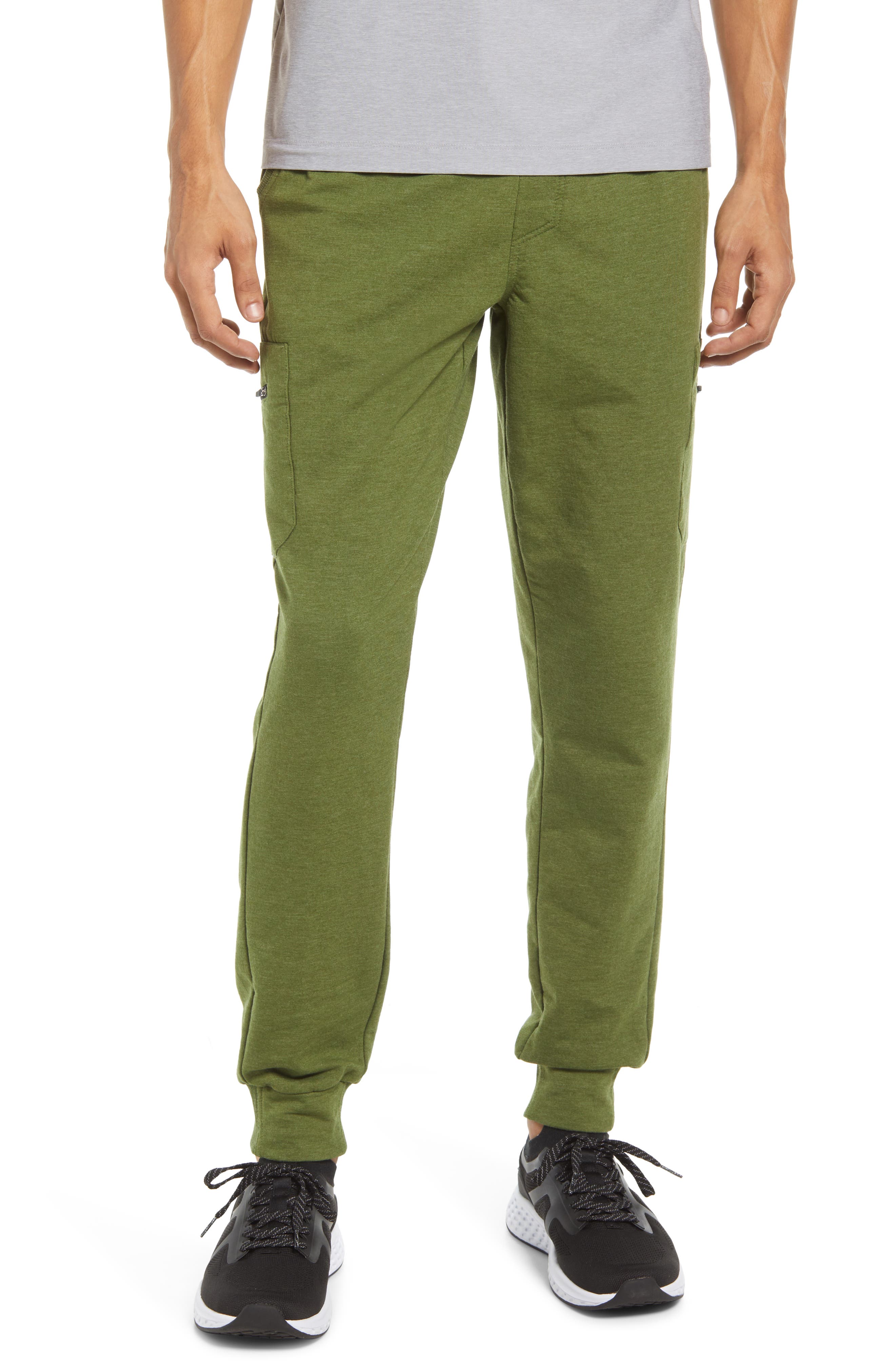 fleece cargo joggers mens