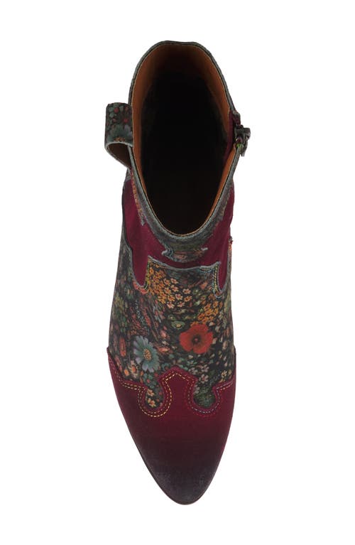 Shop L'artiste By Spring Step Ladyluck Bootie In Bordeaux Multi Suede