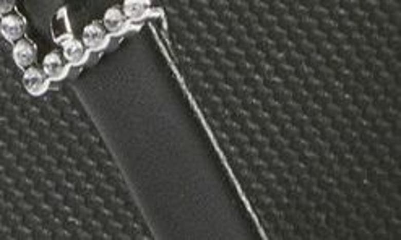 Stuart Weitzman Sw Crystal Thong Sandal In Black