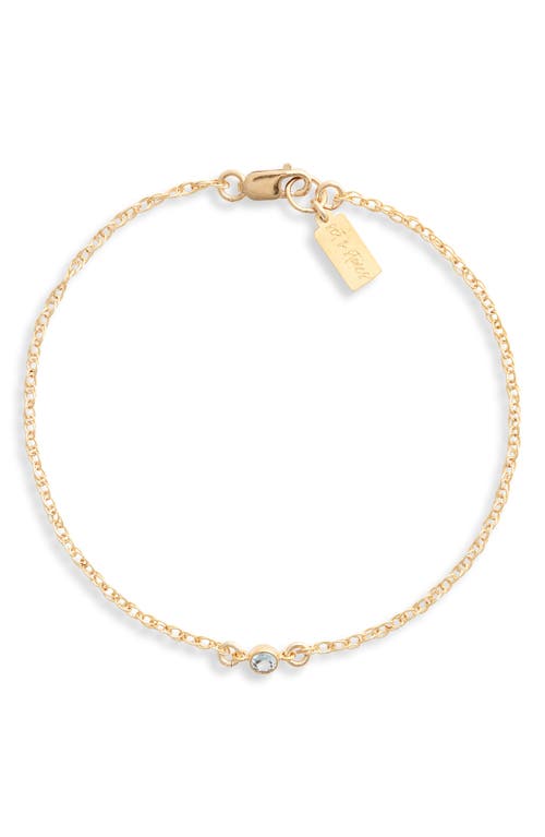 Set & Stones Cubic Zirconia Birthstone Pendant Bracelet In March