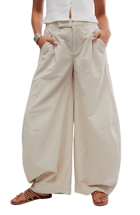 Shop Free People Tegan Washed Cotton Barrel Pants In Washed Out