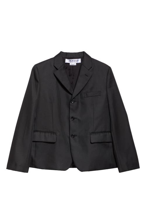 Shop Comme Des Garçons Comme Des Garçons Single Breasted Wool Blend Blazer In Black