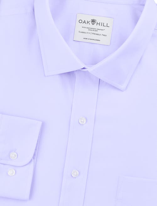 Shop Oak Hill By Dxl Broadcloth Dress Shirt In Purple