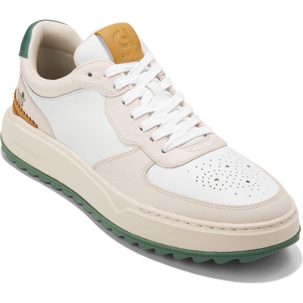 Cole Haan Grandpro Crossover Waterproof Spikeless Golf Shoe In Whitecap Gray/opti