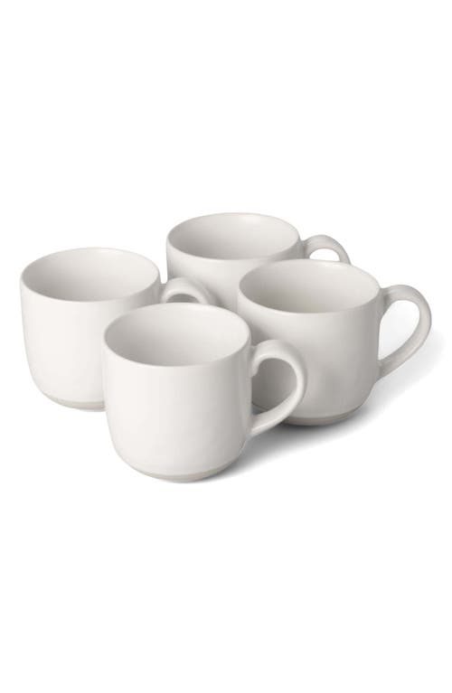 Shop Fable The Mugs Set Of 4 Stoneware Mugs In Cloud White