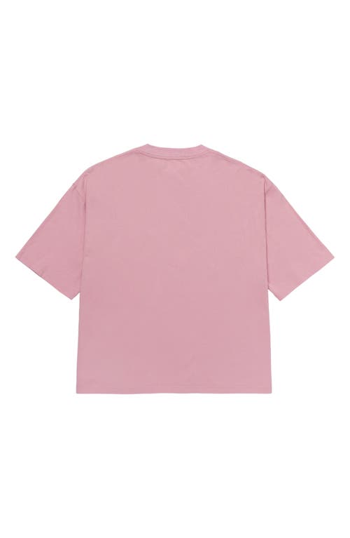 Shop Honor The Gift Crest Logo Embroidered Box T-shirt In Pink