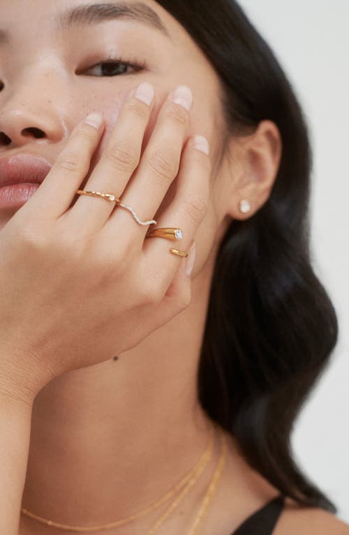 Shop Monica Vinader Siren Lab Grown Diamond Ring In 18k Gold Vermeil