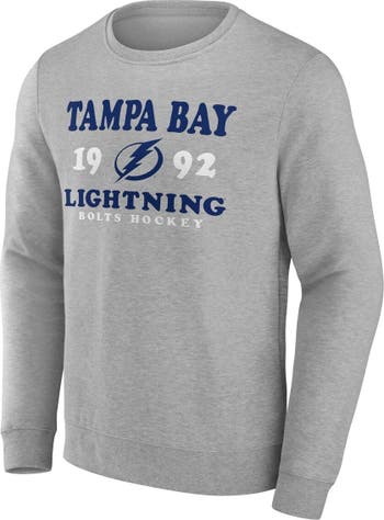 Men's Fanatics Branded Heather Blue Tampa Bay Lightning Long Sleeve T-Shirt