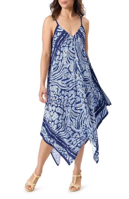 Tommy Bahama Playa Brava Scarf Cover-Up Dress in Mare Navy at Nordstrom, Size Small