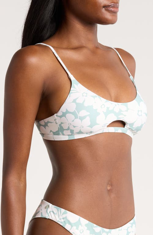 Shop Volcom Coco Crop Bikini Top In Sea Glass