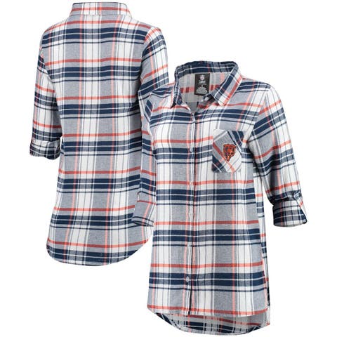 Women's Concepts Sport Red/Black Kansas City Chiefs Accolade Flannel Long  Sleeve Button-Up Nightshirt