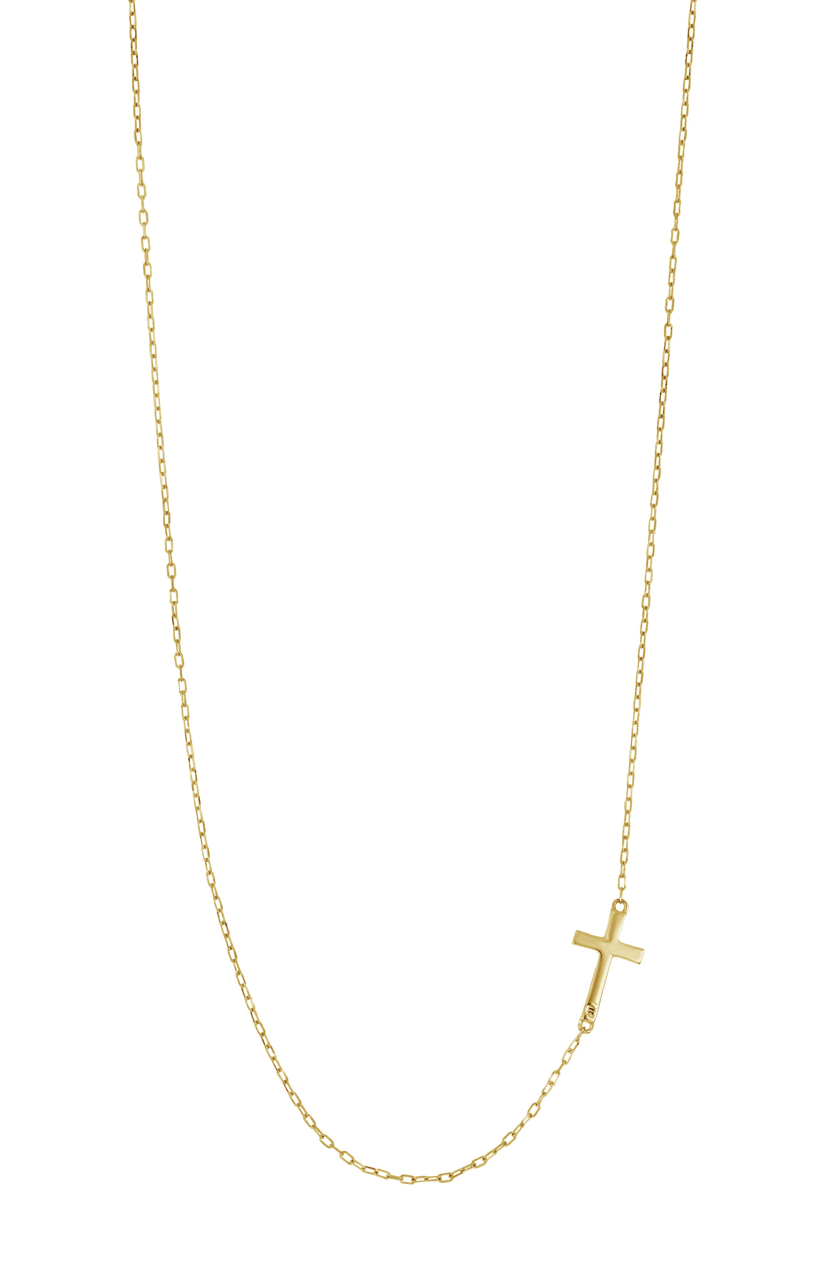 $18 Nordstrom Blue/Green Verdigris Brasstone Chains Triple-strand Cross Necklace 