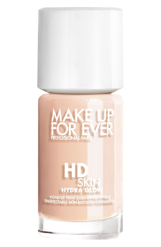 Shop Make Up For Ever Hd Skin Hydra Glow Skin Care Foundation With Hyaluronic Acid In 1r02 - Cool Alabaster