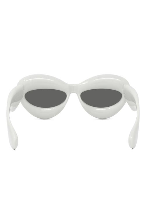 Shop Loewe 55mm Cat Eye Sunglasses In Grey/smoke