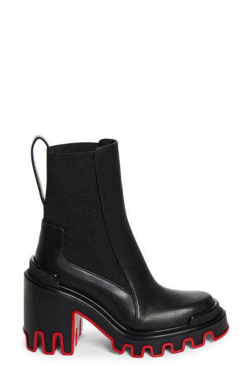 Shop Christian Louboutin Marchacroche Dune Platform Chelsea Boot In Black