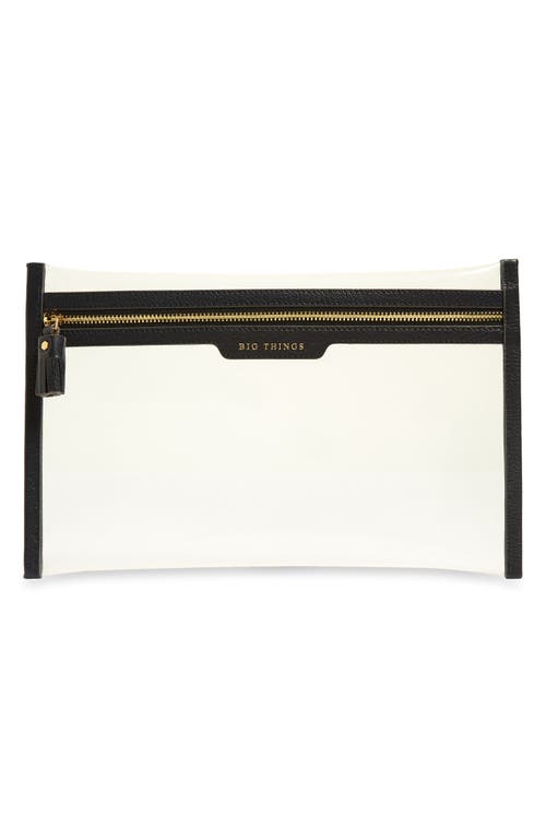 Anya Hindmarch Stuff Recycled TPU Zip Pouch in Clear/Marine at Nordstrom