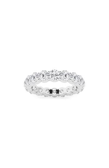Badgley Mischka 14k Gold Round Lab Created Diamond Eternity Band Ring In Platinum