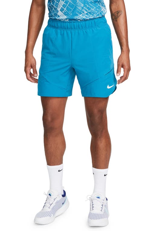 Shop Nike Court Dri-fit Advantage 7" Tennis Shorts In Green Abyss/white