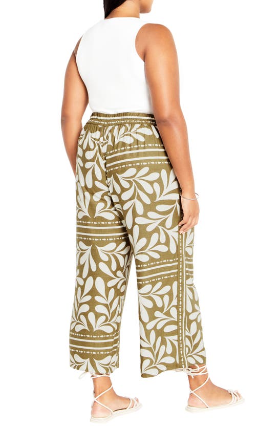 Shop City Chic Modern Muse Ankle Wide Leg Pants In Juniper Tile