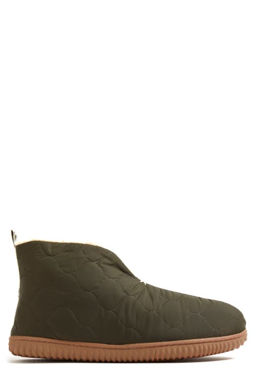 Dearfoams Warm Up Mens Memory Foam Bootie Slippers In Loden
