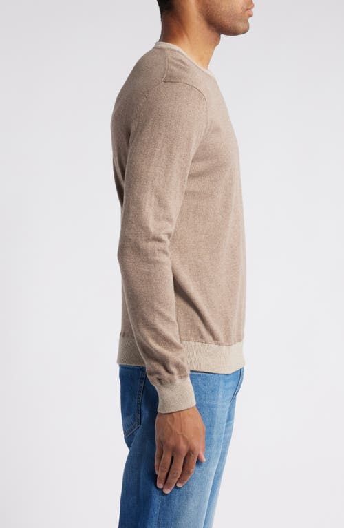 Rails Burns Cotton Blend Sweater In Mocha Heather