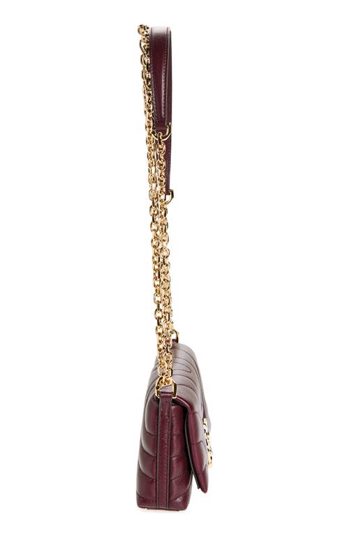 Givenchy 4g Liquid Logo Quilted Calfskin Wallet On A Chain In Oxblood Red