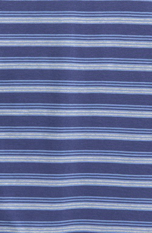 Shop Treasure & Bond Kids' Stripe Long Sleeve Cotton T-shirt In Blue Indigo Upbeat Stripe