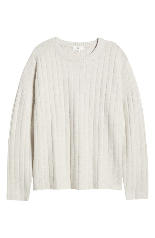 Shop Bp. Rib Crewneck Sweater In Beige Oatmeal Light Heather