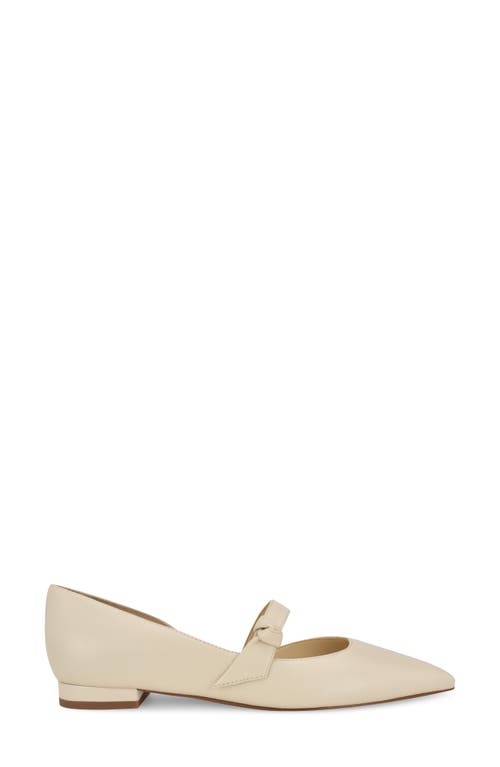 Shop Nine West Luso Mary Jane Half D'orsay Pointed Toe Flat In Ivory