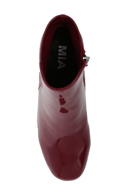 Mia Carla Womens Zipper Heels Ankle Boots In Red
